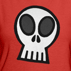 Cute cool cartoon graphic skull head t-shirt